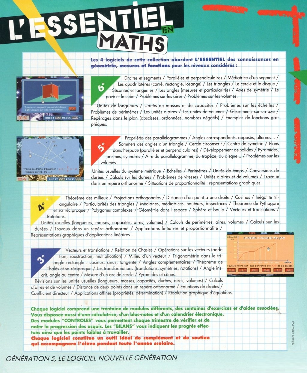 L Essentiel En Mathématique Géométrie Mesures Fonctions 6ème Images