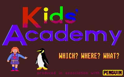 Kids Academy: Which? Where? What? - Screenshot - Game Title (null) - 626x390