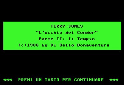 Terry Jones: L'Occhio del Condor 2 - Screenshot - Game Title (null) - 630x432