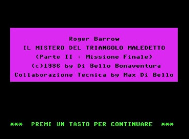 Roger Barrow: Il Mistero del Triangolo Maledetto - Screenshot - Game Title (null) - 675x495