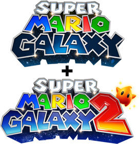 Super Mario Galaxy + Super Mario Galaxy 2 - Clear Logo (World) - 840x864