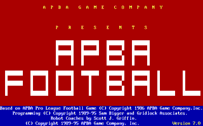 APBA Pro League Football - Screenshot - Game Title (null) - 640x400