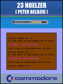 23 Hoelzer (Peter Beldzig) - Fanart - Box - Front (null) - 798x1072