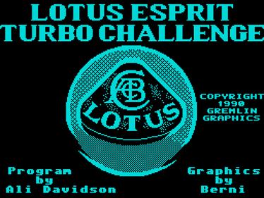 Lotus Esprit Turbo Challenge - Screenshot - Game Title (null) - 512x384