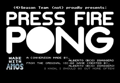 Press Fire PONG - Screenshot - Game Title (null) - 710x493