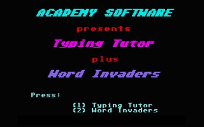 Typing Tutor + Word Invaders - Screenshot - Game Title (null) - 320x200