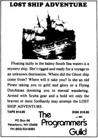 Lost Ship Adventure - Advertisement Flyer - Front (North America) - 460x642