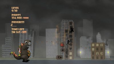 Attack of the 50ft Verbose Dinosaur - Screenshot - Gameplay (World) - 1000x562