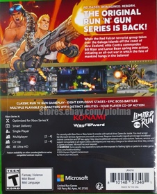 Contra: Operation Galuga - Box - Back (North America) - 1128x1397