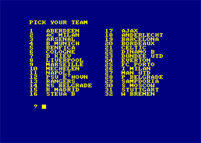Euro Boss - Screenshot - Game Select (Europe) - 384x272