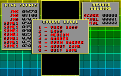 Beyond Columns - Screenshot - Game Select (null) - 320x200