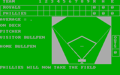 Computer Baseball - Screenshot - Gameplay (null) - 320x200