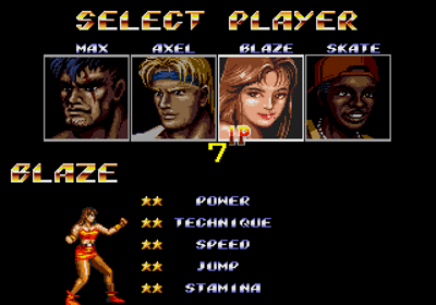 Streets of Rage 2 - Screenshot - Game Select (null) - 320x224