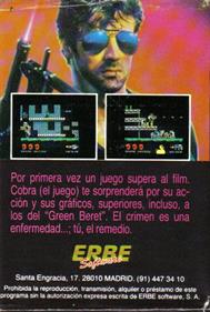 Stallone: Cobra - Box - Back (Spain) - 341x506