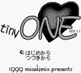 Tiny One Gameboy - Screenshot - Game Title (World) - 320x288