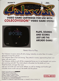 Galaxian (CollectorVision) - Box - Back (World) - 880x1200