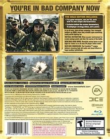 Battlefield: Bad Company: Gold Edition - Box - Back (North America) - 396x499