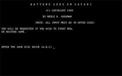 Battune Goes on Safari - Screenshot - Game Title (null) - 640x400