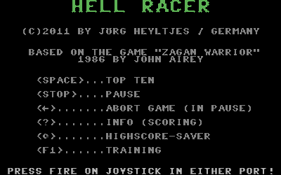 Hell Racer - Screenshot - Game Title (World) - 320x200