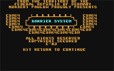 Barrier System - Screenshot - Game Title (null) - 320x200
