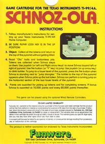 Schnoz-Ola - Box - Back (North America) - 820x1117