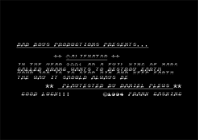 Alienator (Bad Boys Productions) - Screenshot - Game Title (null) - 384x272