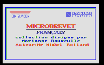 Micro Brevet: Français - Screenshot - Game Title (null) - 320x200