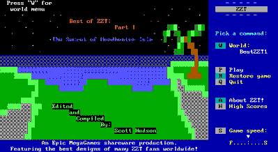Best of ZZT - Screenshot - Game Title (World) - 640x350