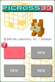 Picross 3D - Screenshot - Game Title (null) - 512x768