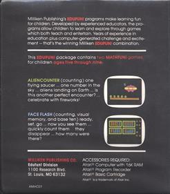Aliencounter & Face Flash - Box - Back (North America) - 800x913