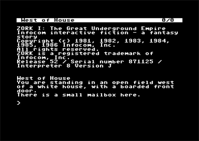 Zork 1: Solid Gold - Screenshot - Game Title (null) - 384x272