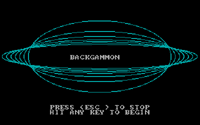 Backgammon (Mark Geer) - Screenshot - Game Title (World) - 320x200