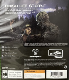 The Walking Dead: The Final Season - Box - Back (North America) - 1164x1347