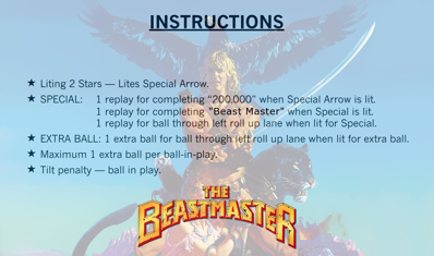 The Beastmaster - Arcade - Controls Information (null) - 1309x772