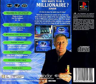 Who Wants to Be a Millionaire: Junior - Box - Back (Europe) - 746x650