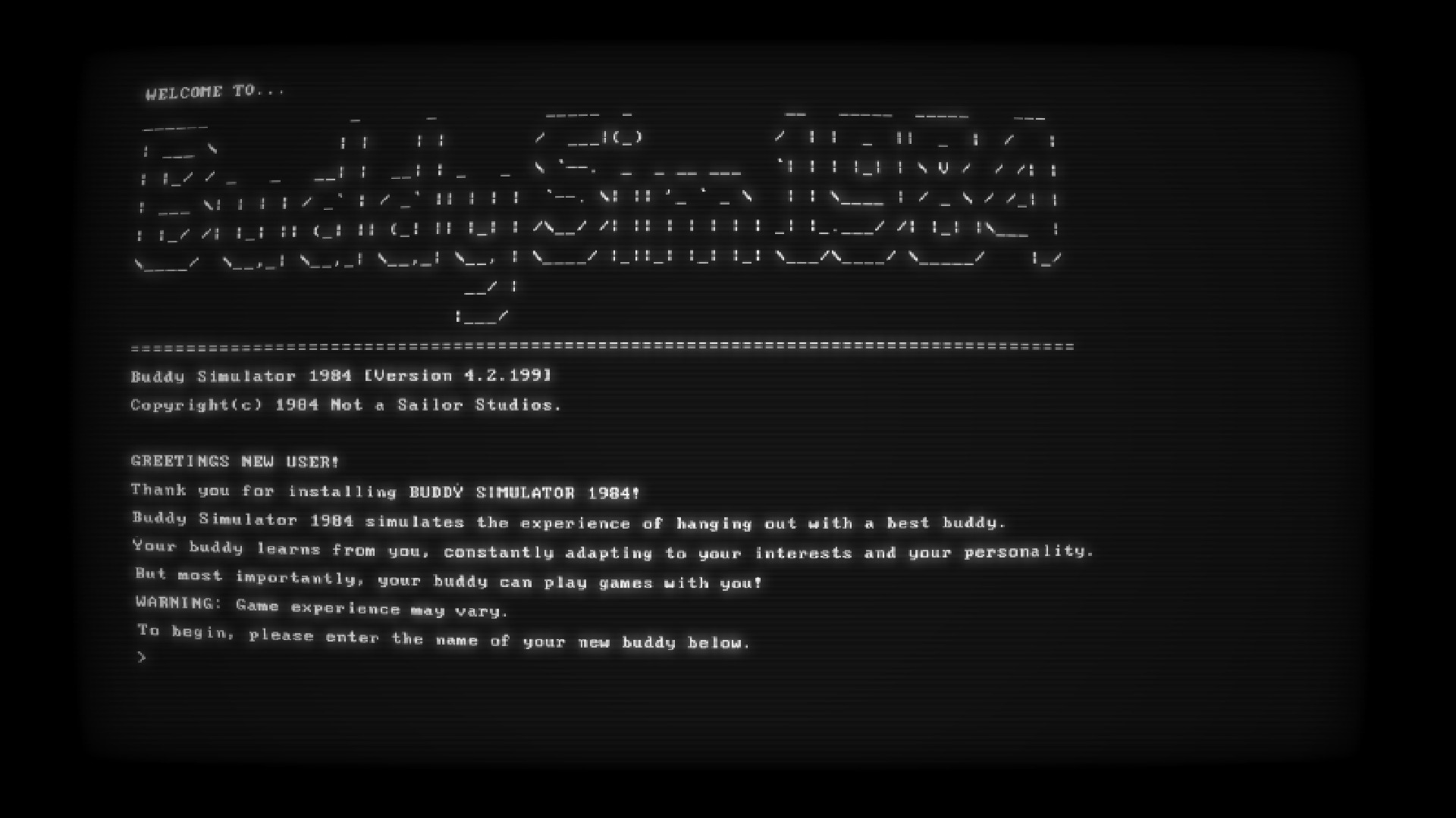 Illustration of Buddy Simulator 1984