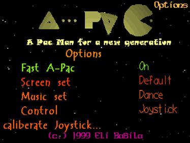 A-Pac - Screenshot - Game Select (null) - 640x480