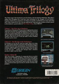 Ultima Trilogy I + II + III - Box - Back (North America) - 566x800