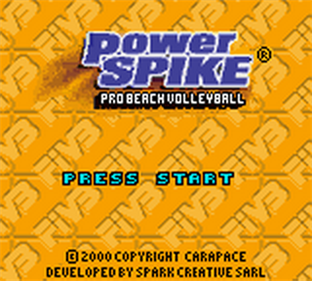 Power Spike: Pro Beach Volleyball - Screenshot - Game Title (North America) - 320x288