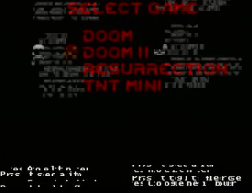 DOOM CD32X Fusion - Screenshot - Game Select (null) - 1270x972
