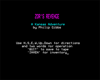 Revenge Of Zor - Screenshot - Game Title (null) - 640x512