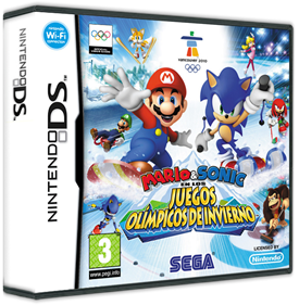 Mario & Sonic at the Olympic Winter Games - Box - 3D (Spain) - 587x598