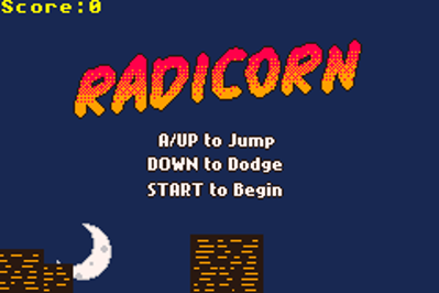 Radicorn - Screenshot - Game Title (World) - 240x160