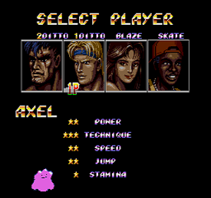Ditto in Streets of Rage 2 - Screenshot - Game Select (United States) - 256x240
