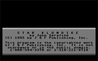 Star Klondike - Screenshot - Game Title (null) - 320x200