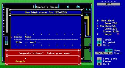 #Megazeux Adventure - Screenshot - High Scores (null) - 640x350