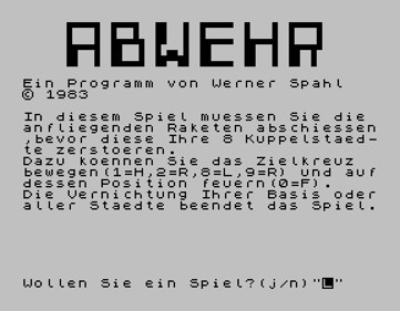Abwehr - Screenshot - Game Title (null) - 361x281