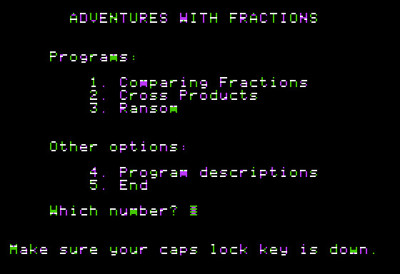 Adventures With Fractions - Screenshot - Game Select (null) - 560x384
