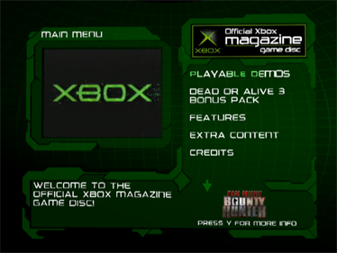 Official Xbox Magazine Game Disc: Issue 7 (June 2002) - Screenshot - Game Select - 640x480