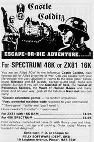 Castle Colditz - Advertisement Flyer - Front (United Kingdom) - 400x601